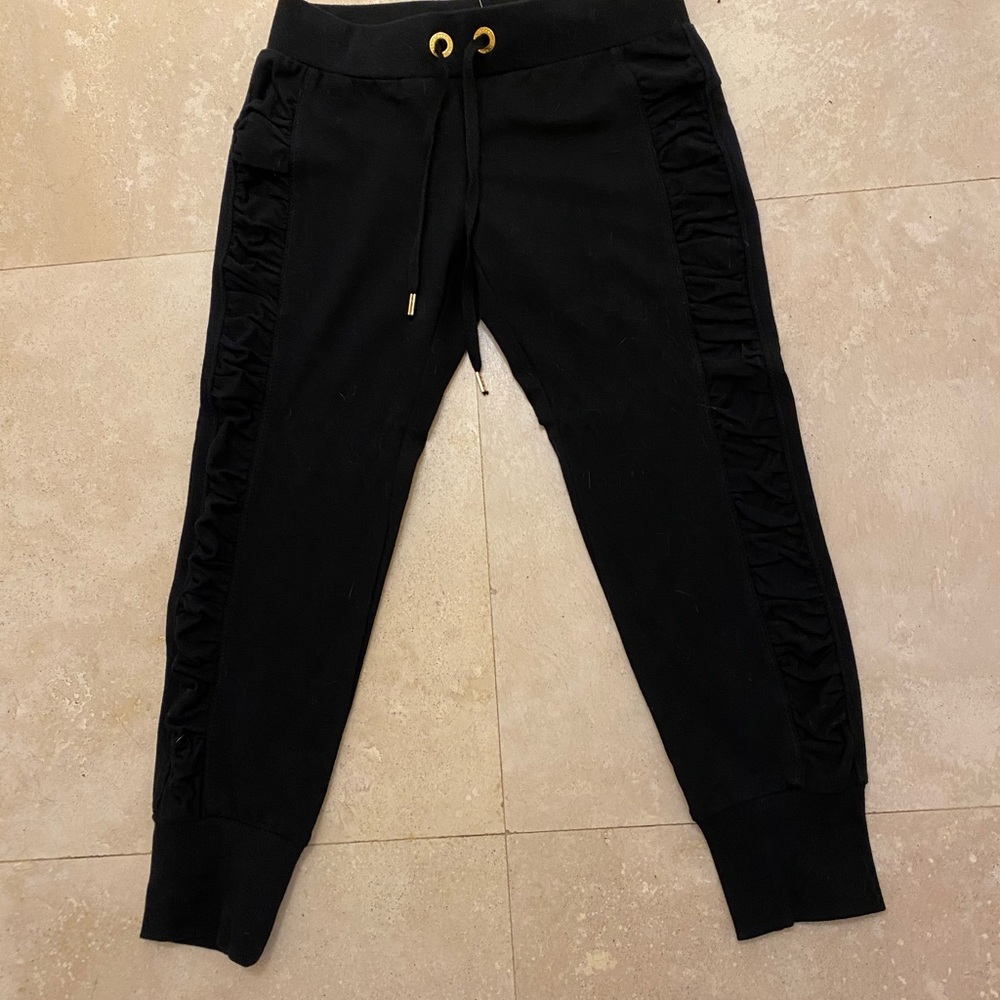 Bebe Ruched side panel Crop pants xs